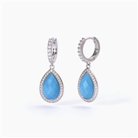 Orecchini Mabina Donna DIVA in Argento Turchese 563583 - 563583